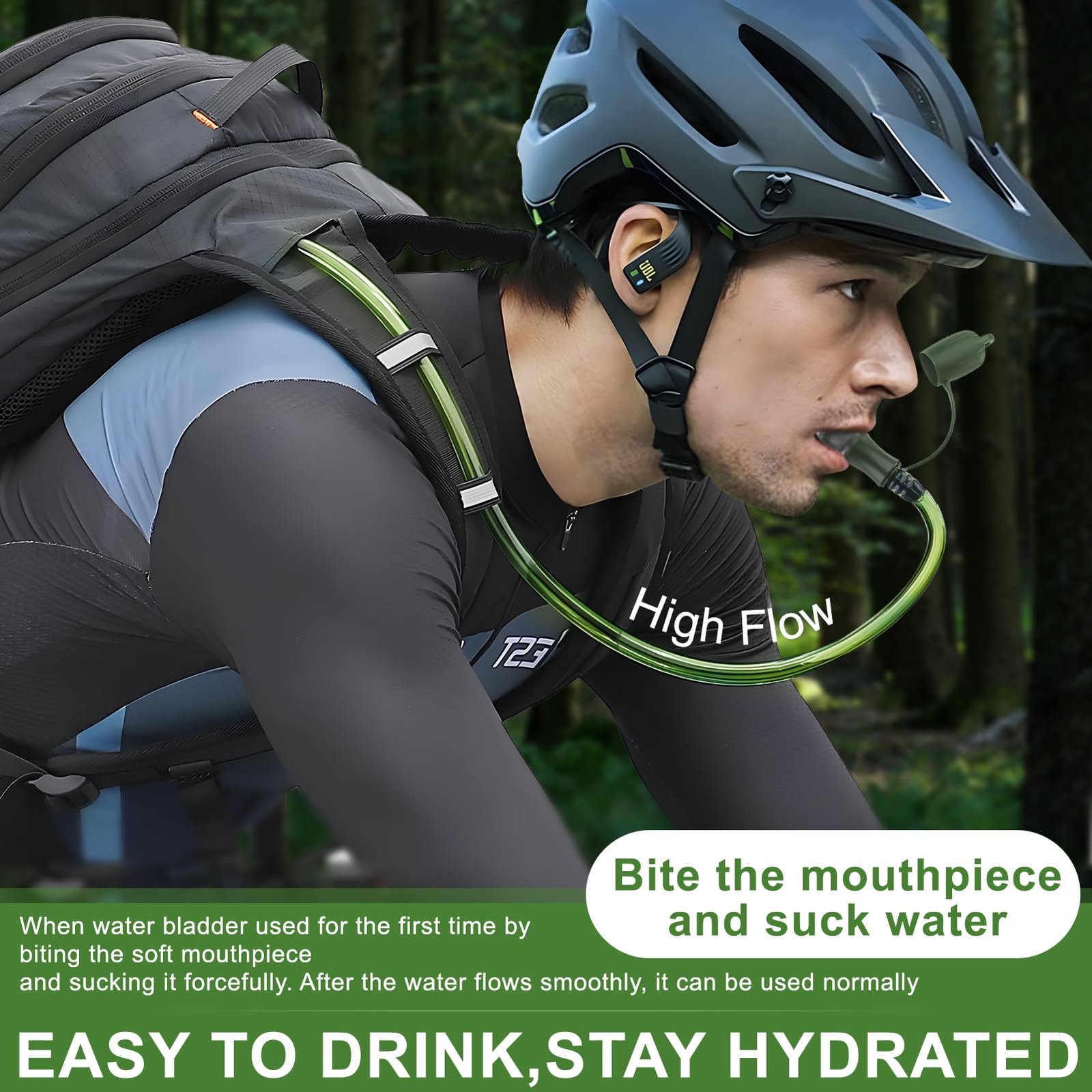 Hydration bladder in hiking activity